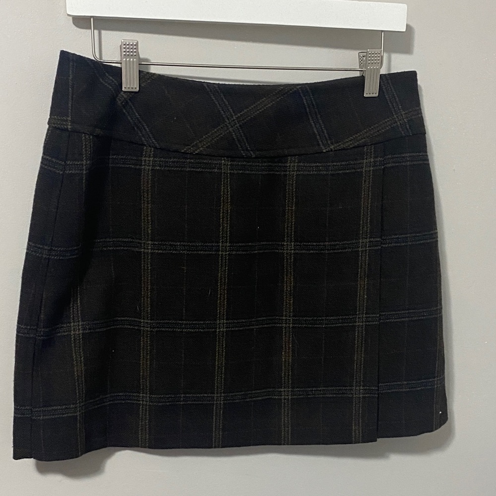 Treasure & Bond Dark Plaid Mini Skirt